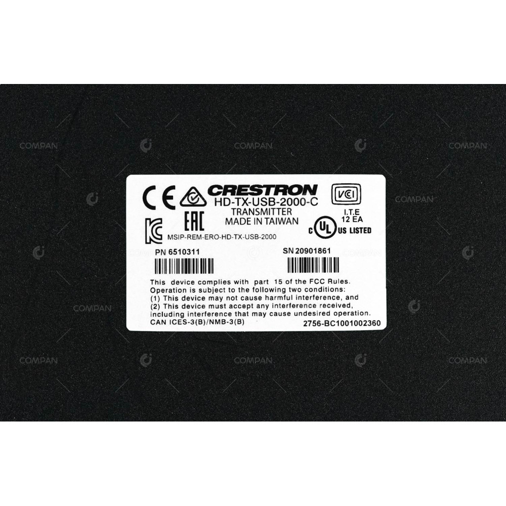 HD-RX-USB-2000-C  CRESTRON RECEIVER FOR HDMI, USB 2.0, RS-232, IR, RJ45 EXTENDER